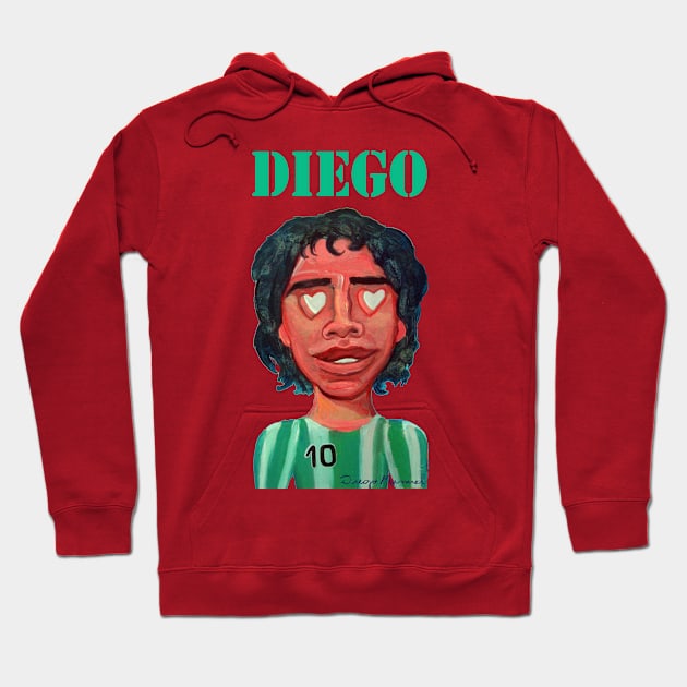 Diego with hearts Hoodie by diegomanuel